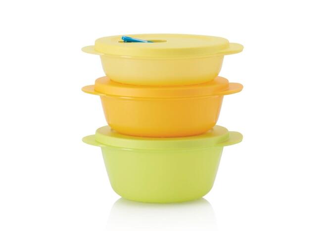 Tupperware Crystalwave Gen II Small Set (400ml, 600ml, 800ml) 