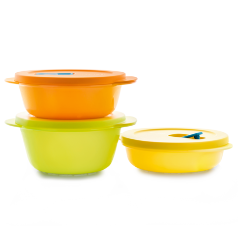 Tupperware Crystalwave Gen II Small Set (400ml, 600ml, 800ml) 